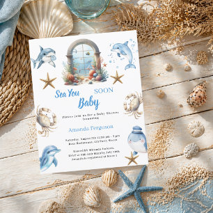 Bald sehen wir uns wieder Ozean-Tiere Baby Shower 