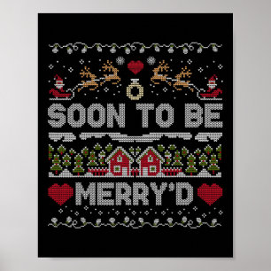 Bald, um Merry'd Matching lustigen Verlobten Paar Poster
