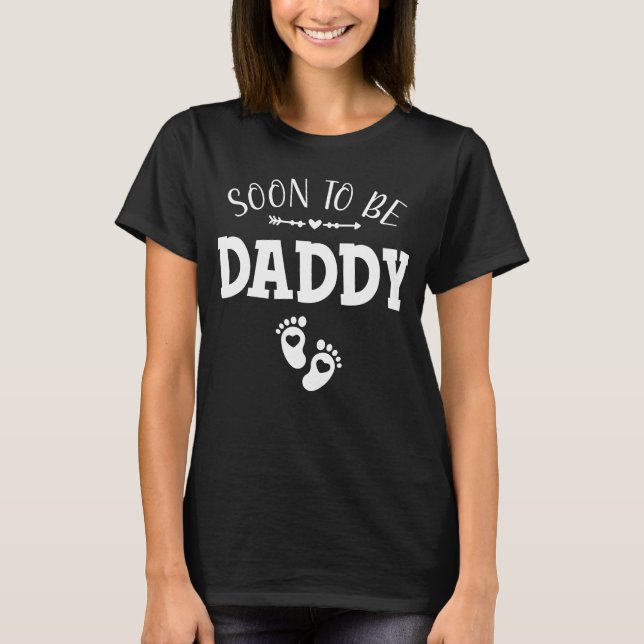 Bald, um Papa zu Daddy Frauen befördert werden T-Shirt (Vorderseite)