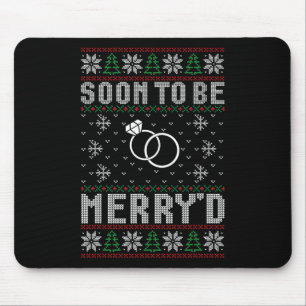 Bald, um Verheiratet sein frohe Weihnachtsbräune G Mousepad