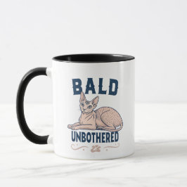 Bald Unbothered Sphynx Cat Graphic Art Tasse