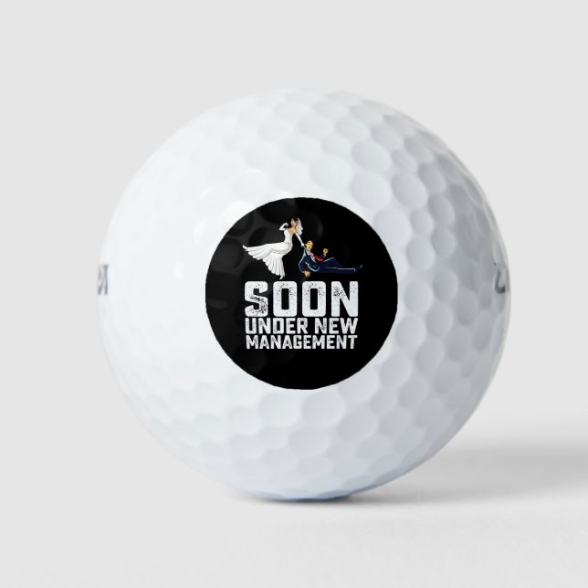 Bald unter der neuen Management Funny Wedding Golfball (Vorderseite)