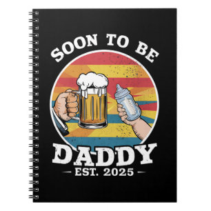 Bald Vater 2025 Erster Vater 2025 Retro Notizblock