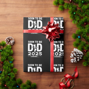Bald Vater Est 2025 Neuer Vater  Geschenkpapier