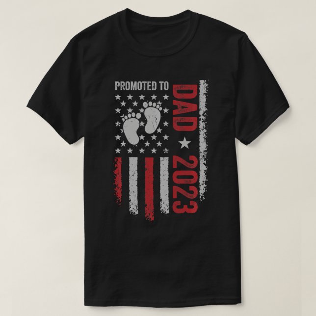 Bald Vater New Dad zu Papa 2023 Long befördert T-Shirt (Design vorne)