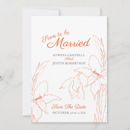 Bald verheiratet botanica Art gladiolus orange Save The Date