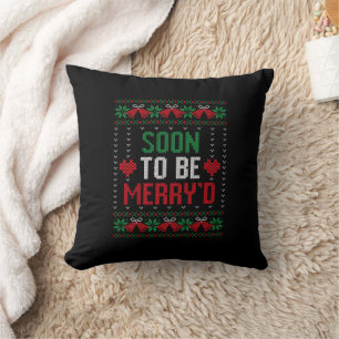 Bald Verheiratet sein Merry'd Weihnachtsbräune & G Kissen