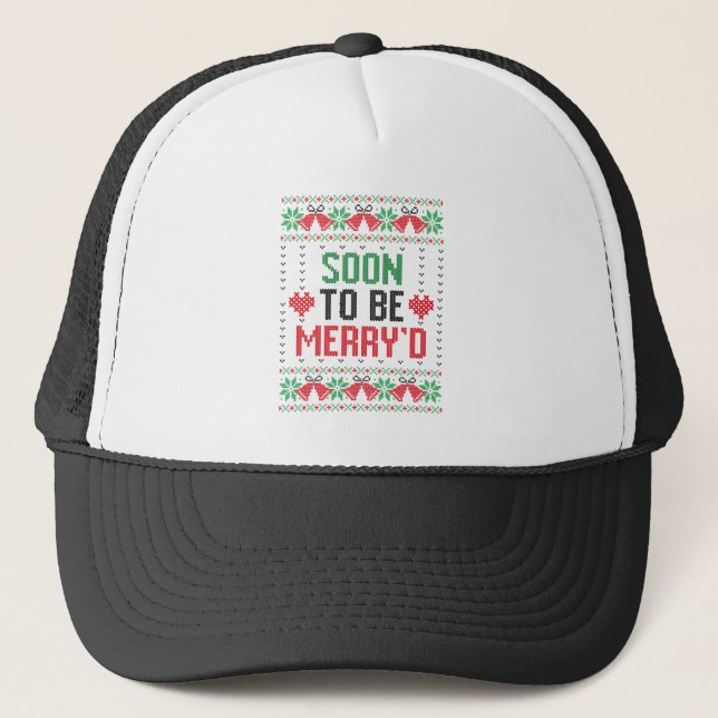 Bald Verheiratet sein Merry'd Weihnachtsbräune & G Truckerkappe (Vorderseite)