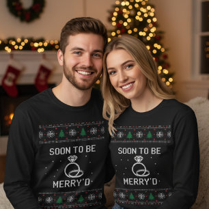 Bald Verlobte Verlobungs Weihnachten Zusammengehör T-Shirt