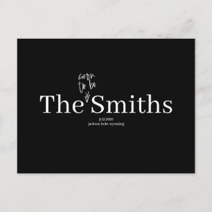Bald werden Smith Hochzeit speichern Sie das Datum Ankündigungspostkarte