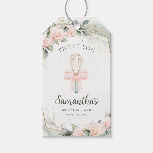 Bald werden wir weggeblasen Pink Floral Brautparty Geschenkanhänger (Vorderseite)