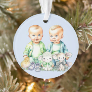 Bald werden Zwillinge kommen bald Ankündigung Ornament