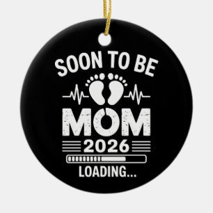 Bald werdende Mutter 2026 Schwangerschaftsankündig Keramik Ornament