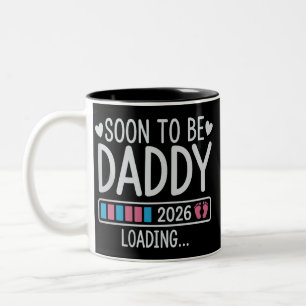 Bald werdender Vater 2026 Schwangerschaftsankündig Zweifarbige Tasse