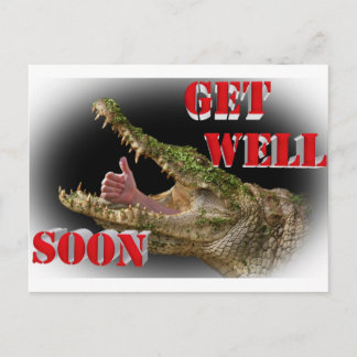bald wieder gesund werden postkarte