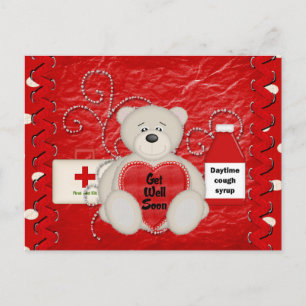 bald wieder gesund werden postkarte