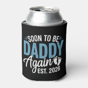Bald wieder Papa Est 2026 Dad Baby Ankündigung Dosenkühler
