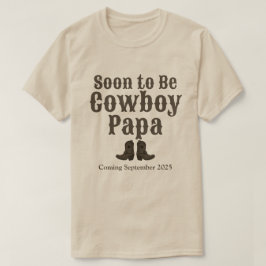 Bald wird Cowboy Papa Grandpa Baby Ankündigung T-Shirt