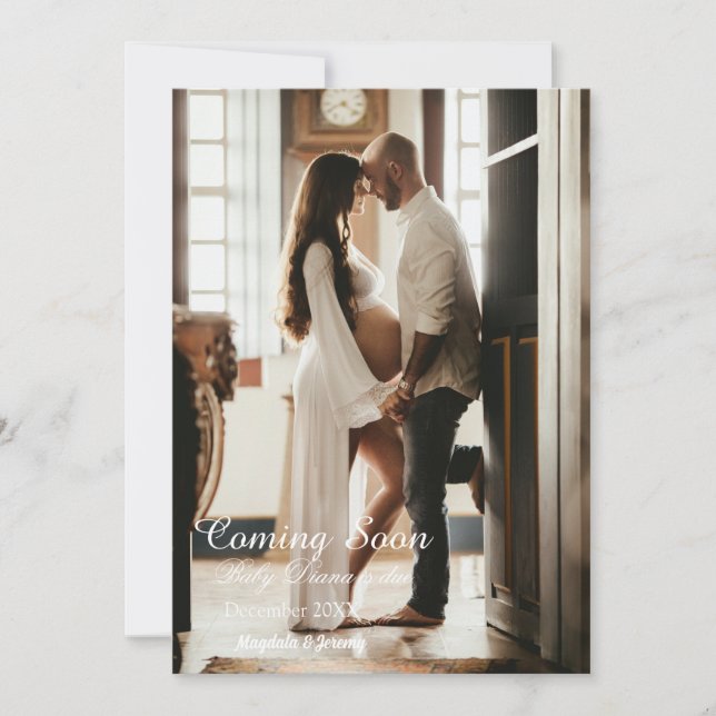 Bald wird die Ankündigung einer Schwangerschaft im (Vorderseite)