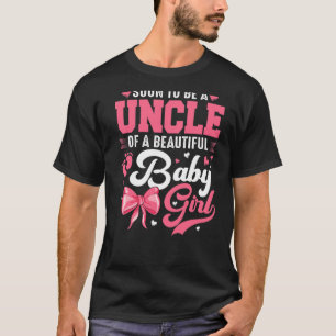 Bald wird ein Onkel eines schönen Baby Girl Gender T-Shirt