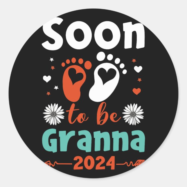 Bald wird für 2024 nach Granna Runder Aufkleber (Vorderseite)