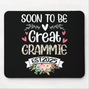 Bald wird große Grammie Est 2025 Blumenmutter's Mousepad