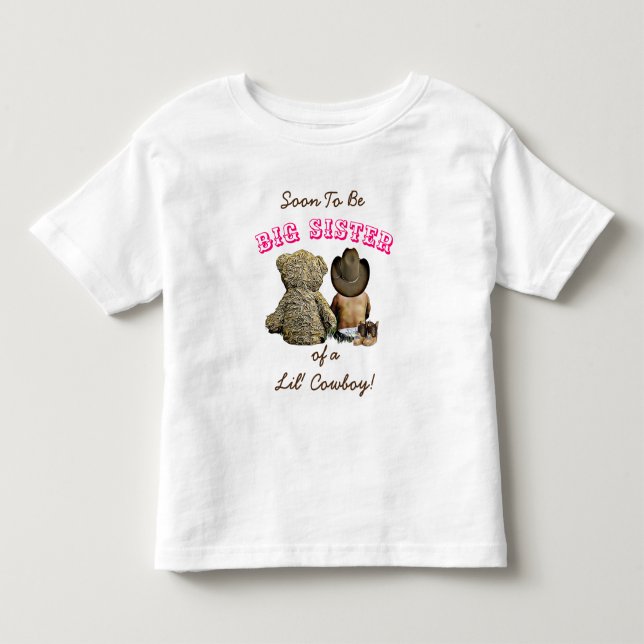 Bald wird große Schwester Schwangerschaft Ankündig Kleinkind T-shirt (Vorderseite)