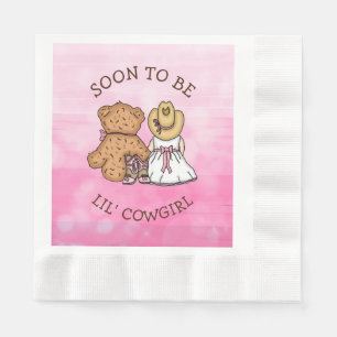 Bald wird Lil' Cowgirl   Mädchendusche Serviette