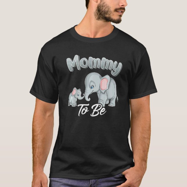 Bald wird Mami Mama Elefanten für Baby Shower Gen. T-Shirt (Vorderseite)