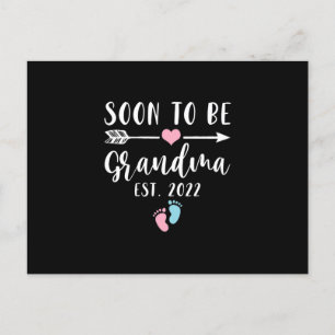 Bald wird Oma 2022 für neue Oma Ankündigungspostkarte