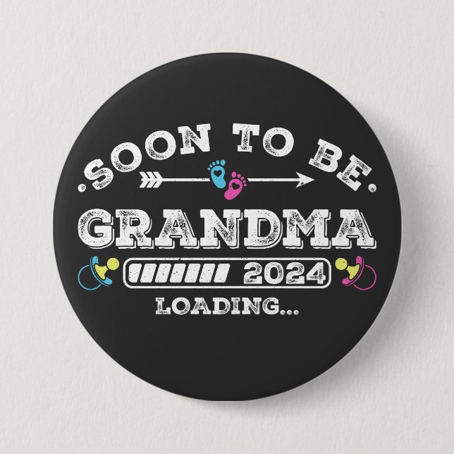 Bald wird Oma 2024 Ladungsrunde Button (Vorderseite)