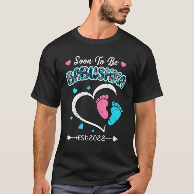 Bald wird Oma Ankündigung Babushka 2022 neue Gran T-Shirt (Vorderseite)