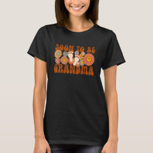 Bald wird Oma Groovy Baby Gender Ankündigung T-Shirt