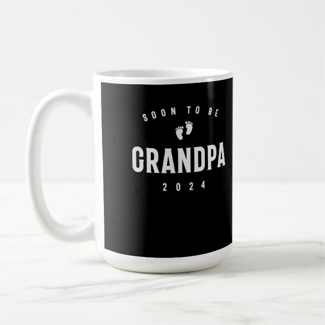 Bald wird Opa 2024 an Großvater befördert Kaffeetasse (Links)