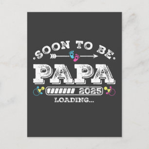 Bald wird Papa 2025 Ladung Postkarte