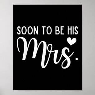 Bald wird seine Frau Bride & Groom Matching Co Poster