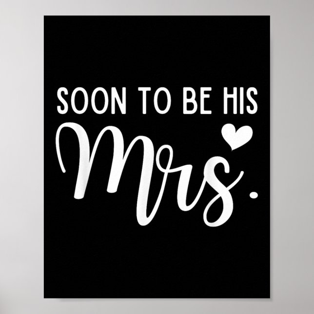 Bald wird seine Frau Bride &amp; Groom Matching Co Poster (Vorne)