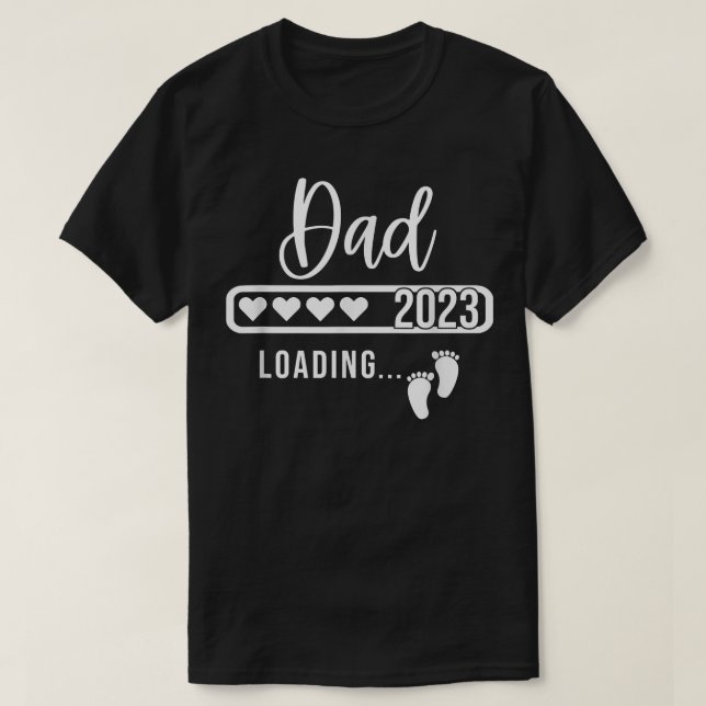 Bald wird Vater Est 2023 Baby Loading Schwangersch T-Shirt (Design vorne)