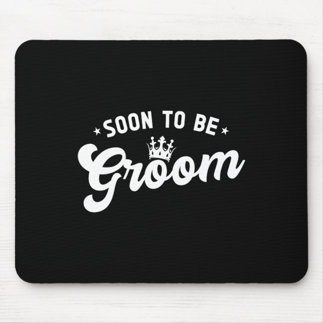 Bald zu Groom Bachelor Party Mousepad (Vorne)