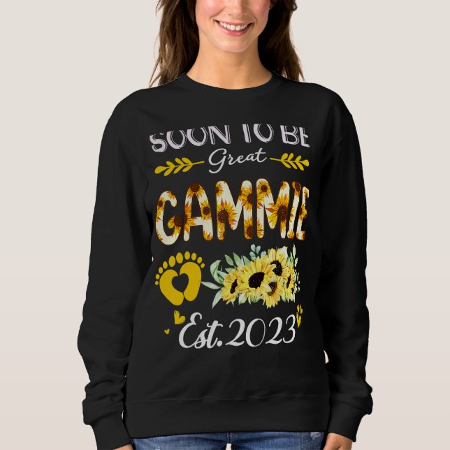 Bald zu groß Gammie 2023 Sonnenblume Mutter's Da Sweatshirt (Vorderseite)