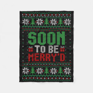 Bald zu Merry'd Bride Verlobt Matching Paare Fleecedecke