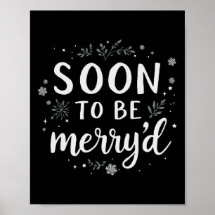 Bald zu Merryd Weihnachten Verlobten Paar Matchin Poster