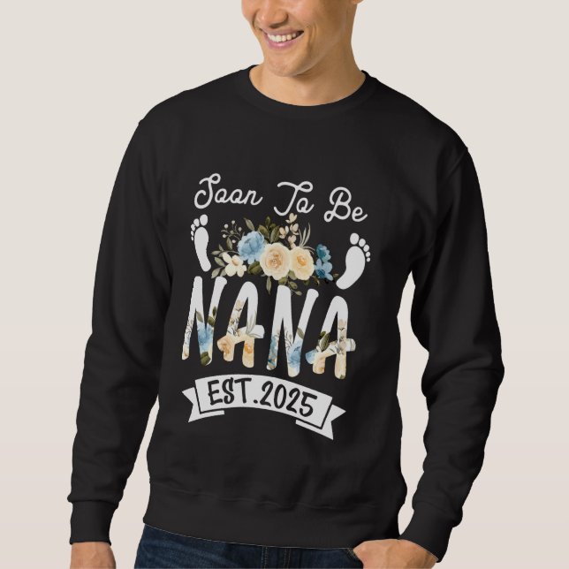 Bald zu Nana est 2025 Niedliche Zweifamilien-Blume Sweatshirt (Vorderseite)