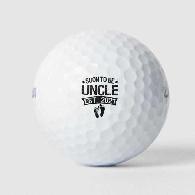 Bald zu Onkel lustige Schwangerschaft Ankündigung Golfball (Vorderseite)