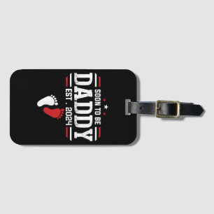 Bald zu Papi 2024 New Dad 2024 Erstmals Vater Gepäckanhänger