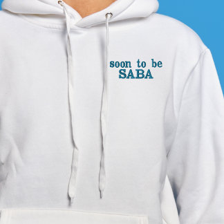 "Bald zu Saba" Überraschung Jüdischer Großvater Ge Bestickter Hoodie