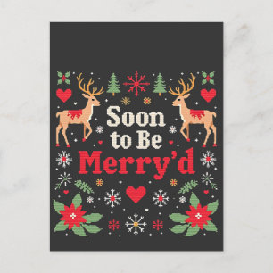 Bald zu sein fröhlich'd Funny Weihnachtskaffees Postkarte