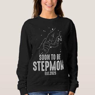 Bald zu STEPMOM est 2025 Pregnancy Baby Shower Sweatshirt