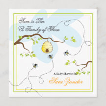Bald zur Bienen-Babyparty-Einladung