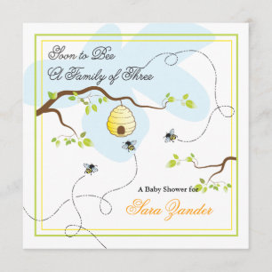 Bald zur Bienen-Babyparty-Einladung Einladung